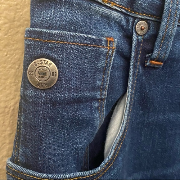 G-STAR RAW Men Blue Arc 3D Slim Buttoned Fly Jeans Size 34 - Picture 3 of 10
